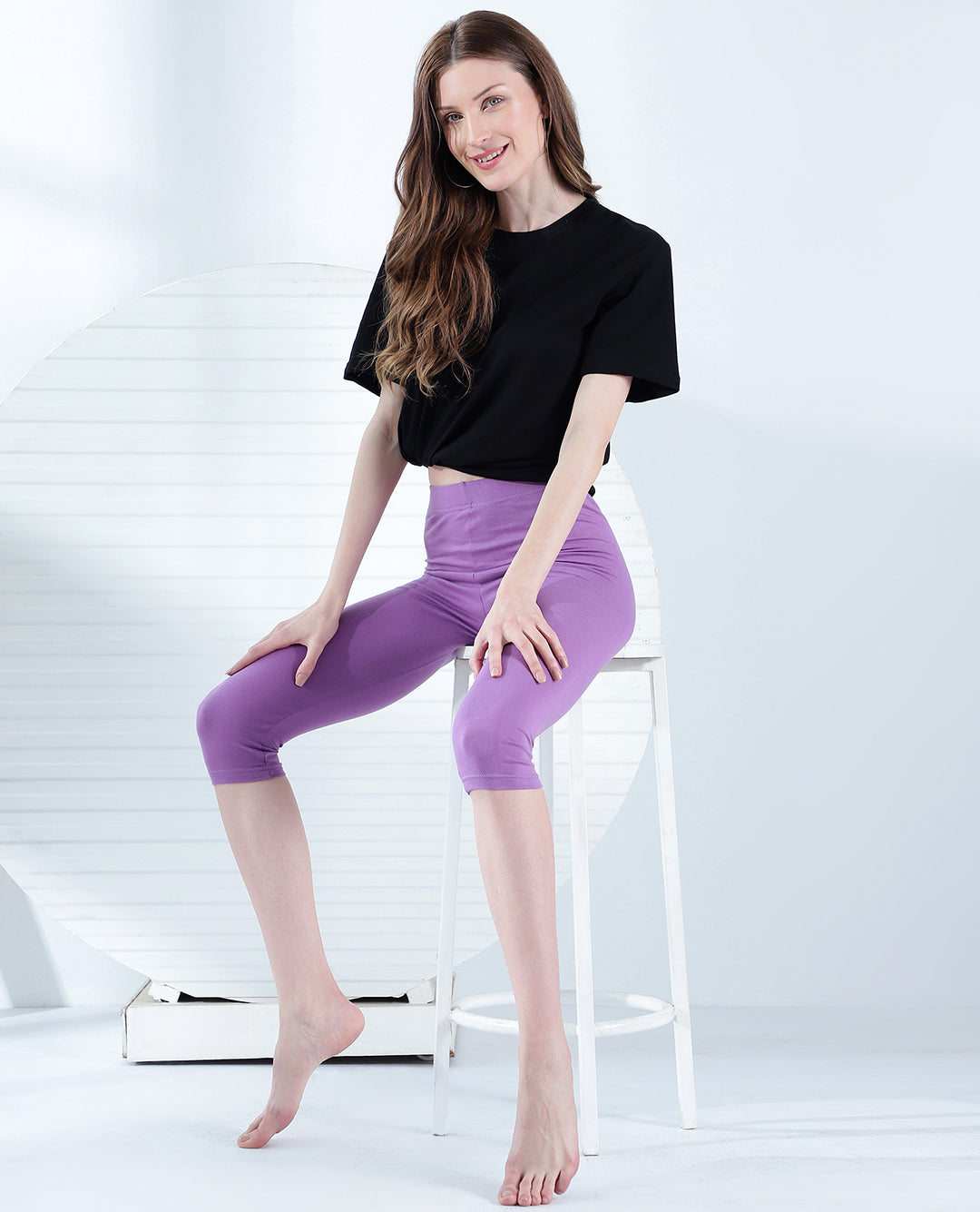 Buy HIRSHITA Women Lavender Solid 100% Cotton Leggings (Free Size) Online  at Best Prices in India - JioMart.
